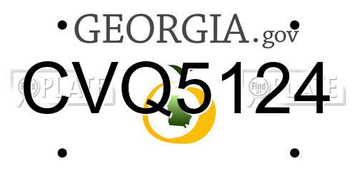 CVQ5124 Georgia License Plate
