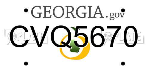 CVQ5670 Georgia License Plate