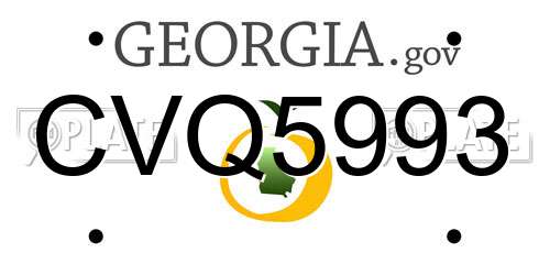CVQ5993 Georgia License Plate