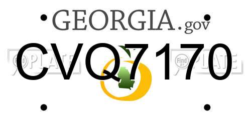 CVQ7170 Georgia License Plate
