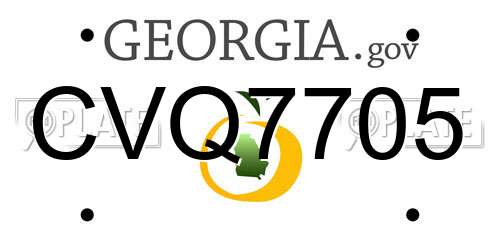 CVQ7705 Georgia License Plate