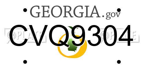 CVQ9304 Georgia License Plate