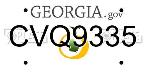 CVQ9335 Georgia License Plate