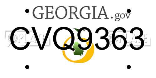 CVQ9363 Georgia License Plate