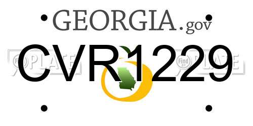 CVR1229 Georgia License Plate