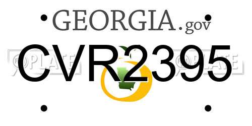 CVR2395 Georgia License Plate