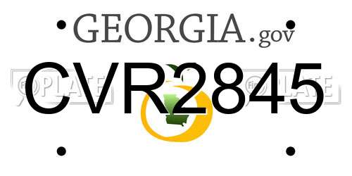 CVR2845 Georgia License Plate