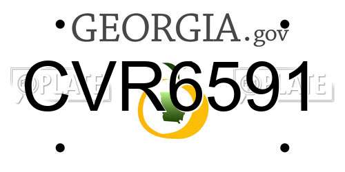 CVR6591 Georgia License Plate