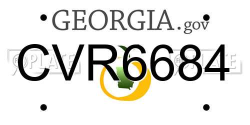 CVR6684 Georgia License Plate