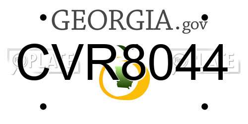 CVR8044 Georgia License Plate