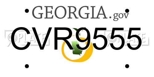 CVR9555 Georgia License Plate