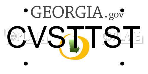 CVSTTST Georgia License Plate