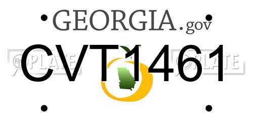 CVT1461 Georgia License Plate