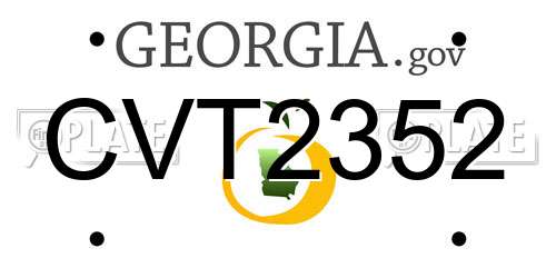 CVT2352 Georgia License Plate