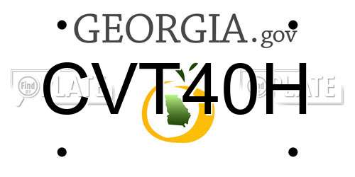 CVT40H Georgia License Plate