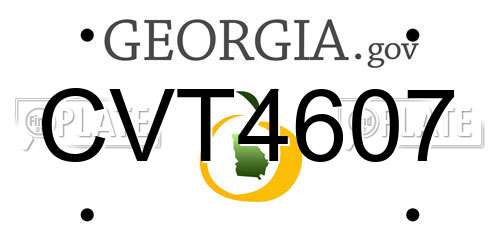 CVT4607 Georgia License Plate