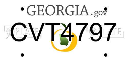 CVT4797 Georgia License Plate