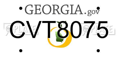 CVT8075 Georgia License Plate