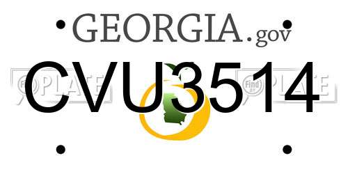 CVU3514 Georgia License Plate