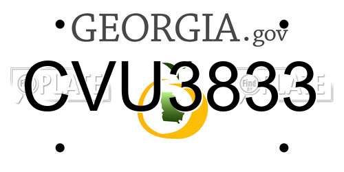 CVU3833 Georgia License Plate