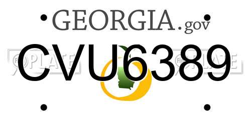 CVU6389 Georgia License Plate