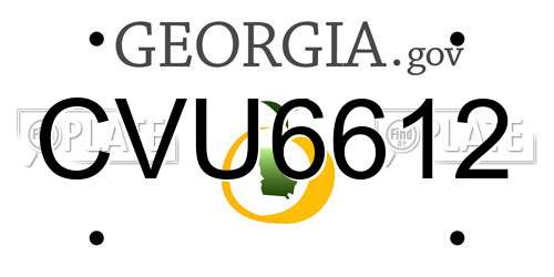 CVU6612 Georgia License Plate