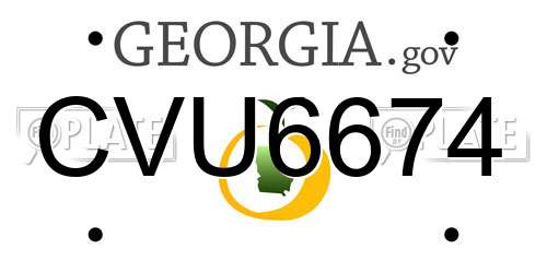 CVU6674 Georgia License Plate
