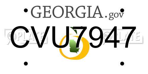 CVU7947 Georgia License Plate