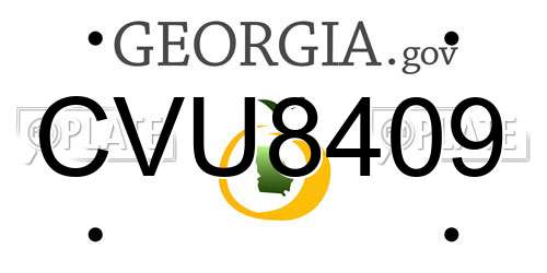 CVU8409 Georgia License Plate