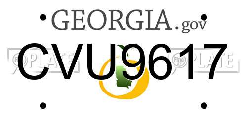 CVU9617 Georgia License Plate