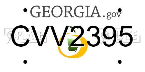 CVV2395 Georgia License Plate