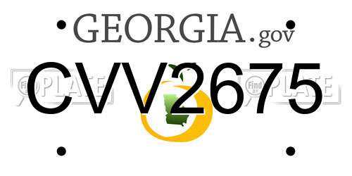 CVV2675 Georgia License Plate