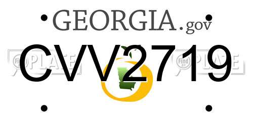 CVV2719 Georgia License Plate