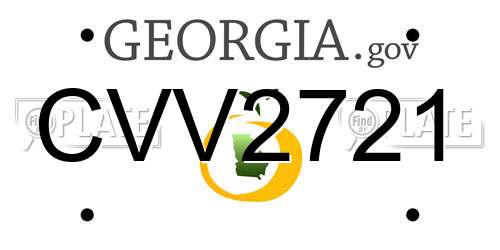 CVV2721 Georgia License Plate