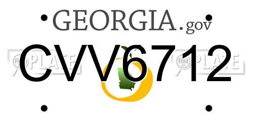 CVV6712 Georgia License Plate