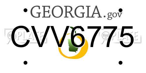 CVV6775 Georgia License Plate