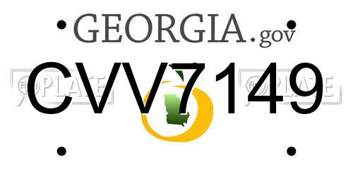 CVV7149 Georgia License Plate