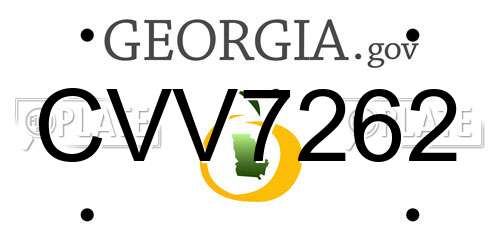 CVV7262 Georgia License Plate