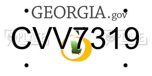CVV7319 Georgia License Plate