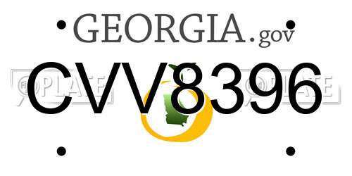 CVV8396 Georgia License Plate