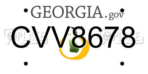 CVV8678 Georgia License Plate