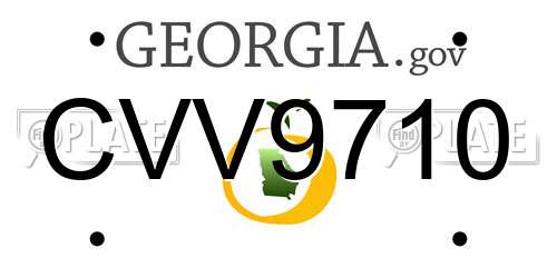 CVV9710 Georgia License Plate