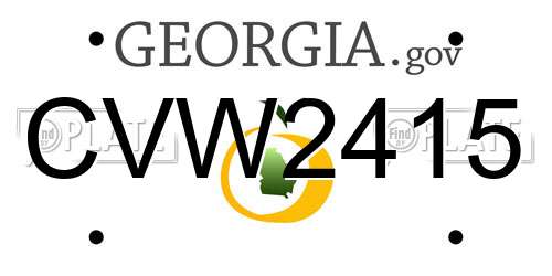 CVW2415 Georgia License Plate
