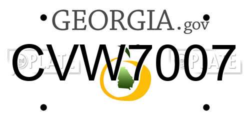 CVW7007 Georgia License Plate
