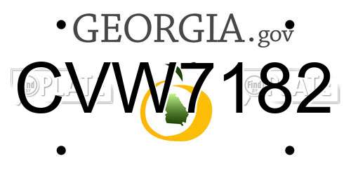 CVW7182 Georgia License Plate