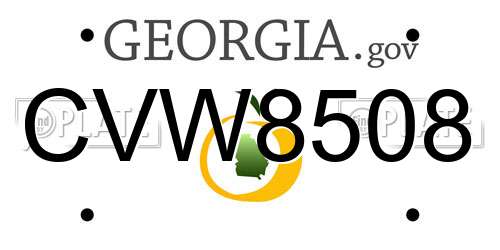 CVW8508 Georgia License Plate