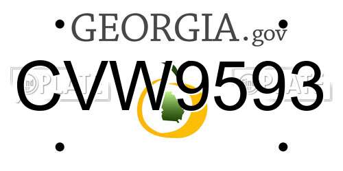 CVW9593 Georgia License Plate