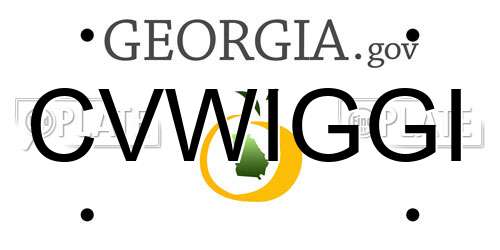 CVWIGGI Georgia License Plate