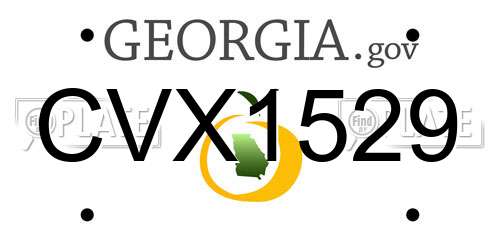 CVX1529 Georgia License Plate