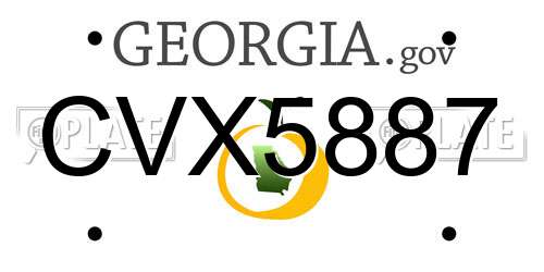 CVX5887 Georgia License Plate